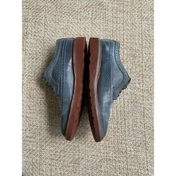 Allen Edmonds Shannon Drive Oxford Shoes Mens Blue Leather Longwing Wingtip 9.5